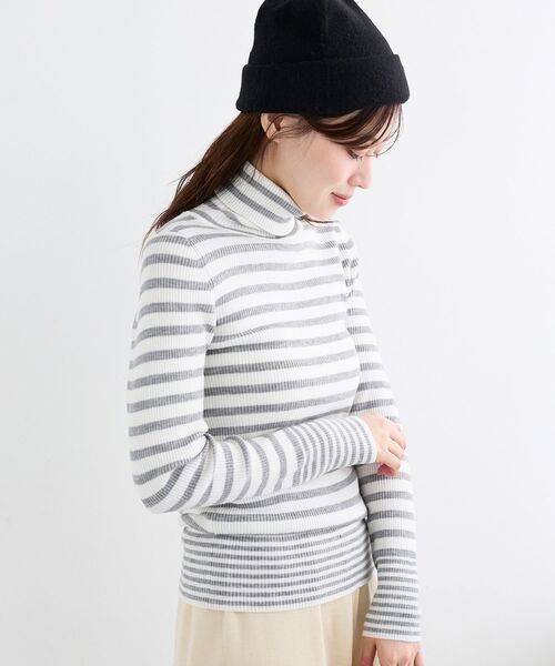 le.coeur blanc（ルクールブラン）の「リブタートルネックニット（ニット/セーター・レディース・ホワイト系その他/グレー/グレイッシュベージュ/グレー系その他/オフホワイト/ブラウン系その他2/ブラック・38）」の8枚目の写真