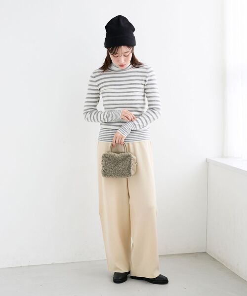 le.coeur blanc（ルクールブラン）の「リブタートルネックニット（ニット/セーター・レディース・ホワイト系その他/グレー/グレイッシュベージュ/グレー系その他/オフホワイト/ブラウン系その他2/ブラック・38）」の11枚目の写真