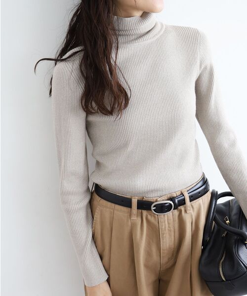 le.coeur blanc（ルクールブラン）の「リブタートルネックニット（ニット/セーター・レディース・ホワイト系その他/グレー/グレイッシュベージュ/グレー系その他/オフホワイト/ブラウン系その他2/ブラック・38）」の22枚目の写真