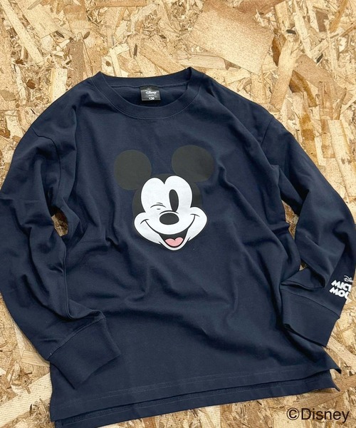 【新品】BOWWOW ミッキーマウス ロンT Lサイズ Disney/ディズニー】 MICKEYミッキーマウス キッズ オーバー