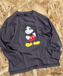 Disney（ディズニー）の「【Disney/ディズニー】　MICKEYミッキーマウス　キッズ　オーバーサイズロンT（Tシャツ/カットソー）」