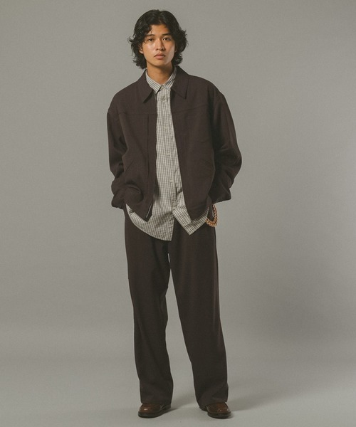 Dickies(ディッキーズ)の「【Dickies】別注/TRトラッカージャケット<セットアップ着用可能>(ブルゾン・メンズ・ブラック/グレー系その他/ダークブラウン・MEDIUM/LARGE)」の9枚目の写真