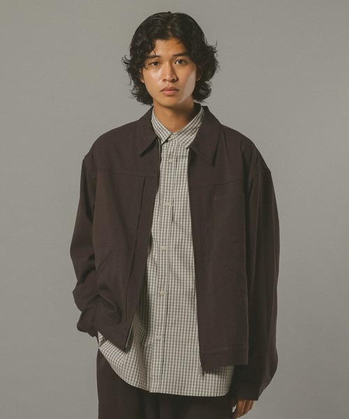 Dickies(ディッキーズ)の「【Dickies】別注/TRトラッカージャケット<セットアップ着用可能>(ブルゾン・メンズ・ブラック/グレー系その他/ダークブラウン・MEDIUM/LARGE)」の10枚目の写真