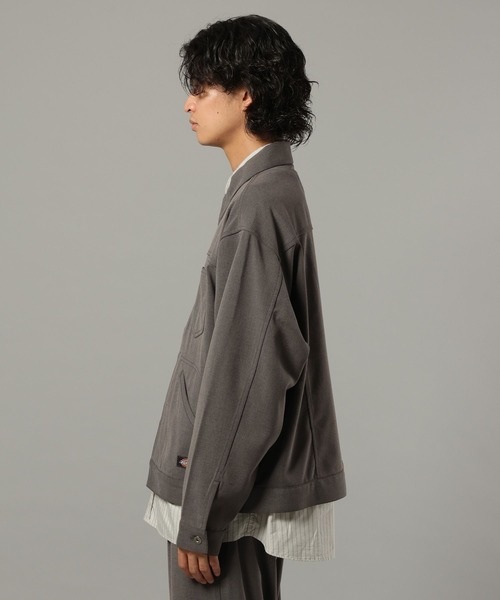 Dickies(ディッキーズ)の「【Dickies】別注/TRトラッカージャケット<セットアップ着用可能>(ブルゾン・メンズ・ブラック/グレー系その他/ダークブラウン・MEDIUM/LARGE)」の12枚目の写真