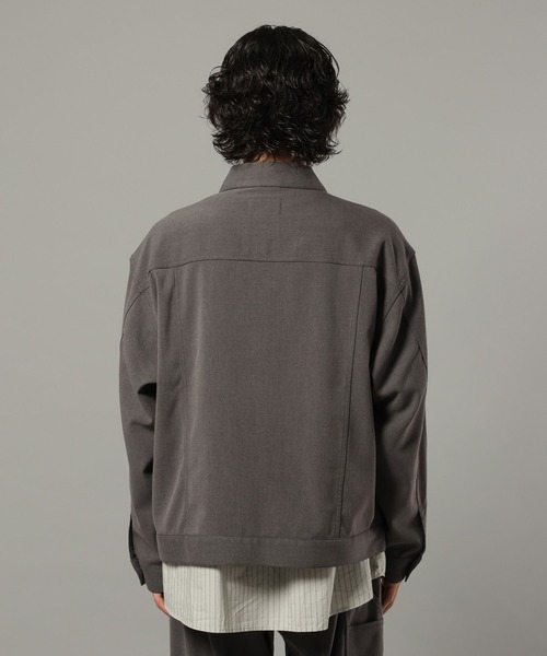 Dickies(ディッキーズ)の「【Dickies】別注/TRトラッカージャケット<セットアップ着用可能>(ブルゾン・メンズ・ブラック/グレー系その他/ダークブラウン・MEDIUM/LARGE)」の13枚目の写真