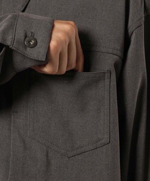 Dickies(ディッキーズ)の「【Dickies】別注/TRトラッカージャケット<セットアップ着用可能>(ブルゾン・メンズ・ブラック/グレー系その他/ダークブラウン・MEDIUM/LARGE)」の18枚目の写真