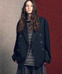 MAISON SPECIAL(]XyV)́sUNISEXt4 Colors Chambray Washable Wool Prime-Over Peaked Lapel Double Breasted Jacket/4FVu[EHbVuE[vCI[o[s[Nhy_ue[[hWPbgyMAISON SPECIAL/]XyVzZbgAbvΉ(e[[hWPbg)