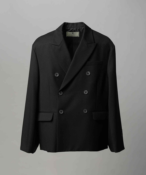 UNISEX》4 Colors Chambray Washable Wool Prime-Over Peaked Lapel