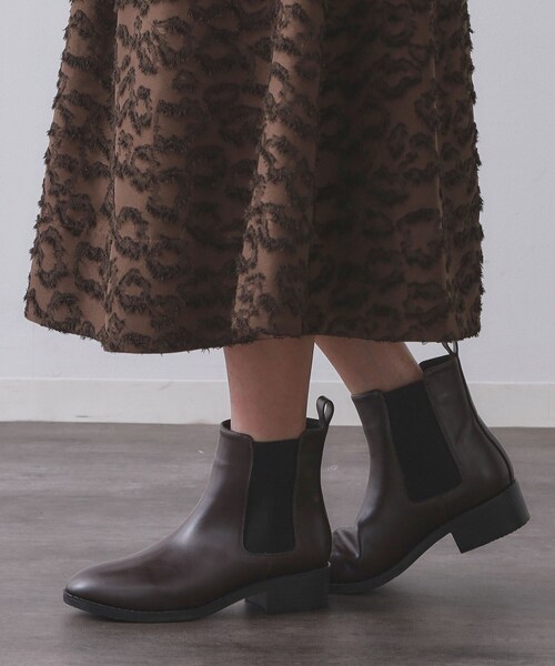 OPAQUE.CLIP（オペークドットクリップ）の「サイドゴアブーツ（ブーツ・レディース・ブラウン系その他/ブラック・03/02/01）」の8枚目の写真