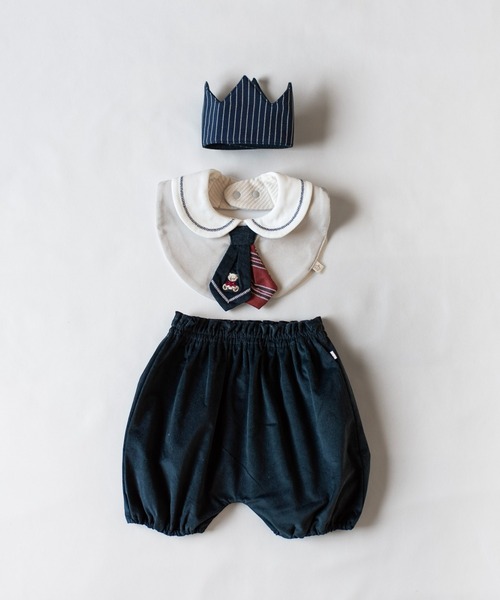 mocmof（モクモフ）の「おめかし ギフトセット （ ロイヤルベア）（ベビーギフト・キッズ・ベージュ/グレー/ネイビー・ﾌﾘ-）」の3枚目の写真