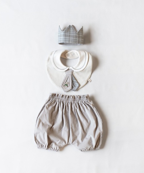 mocmof（モクモフ）の「おめかし ギフトセット （ ロイヤルベア）（ベビーギフト・キッズ・ベージュ/グレー/ネイビー・ﾌﾘ-）」の4枚目の写真