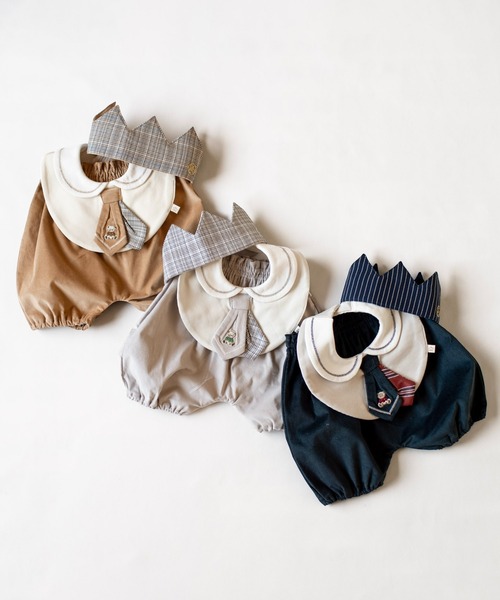 mocmof（モクモフ）の「おめかし ギフトセット （ ロイヤルベア）（ベビーギフト・キッズ・ベージュ/グレー/ネイビー・ﾌﾘ-）」の8枚目の写真