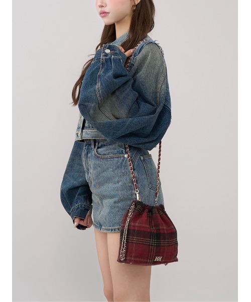 バッグ Darich Darich キルティングスクエアミニバッグ sax シルバーパーツ