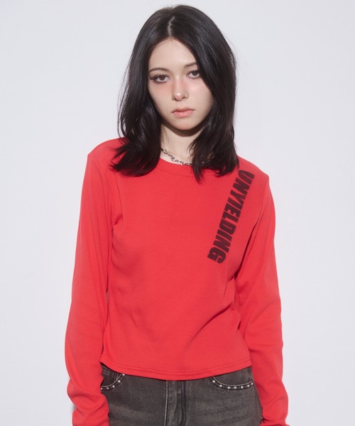 ENVYM(アンビー)の「スプレープリントTシャツ(Tシャツ/カットソー・レディース・ブラウン/レッド/ブラック・FREE)」の14枚目の写真