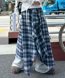 手巻きチェックロンスカ