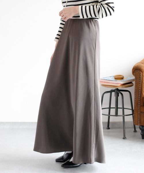 cepo（セポ）の「サテンマーメイドスカート（スカート・レディース・ブラウン/チャコール/ベージュ・M）」の22枚目の写真
