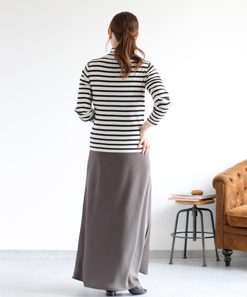 cepo（セポ）の「サテンマーメイドスカート（スカート・レディース・ブラウン/チャコール/ベージュ・M）」の18枚目の写真