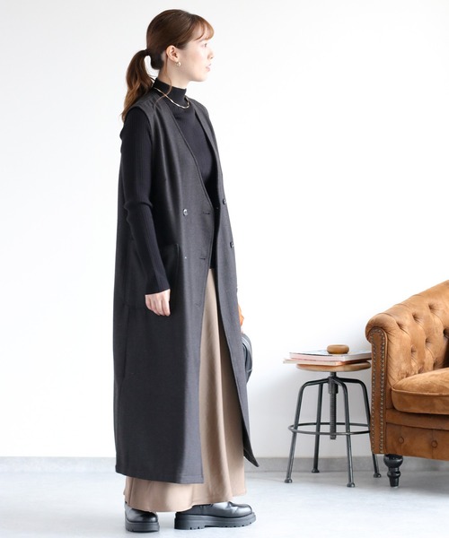 cepo（セポ）の「サテンマーメイドスカート（スカート・レディース・ブラウン/チャコール/ベージュ・M）」の6枚目の写真