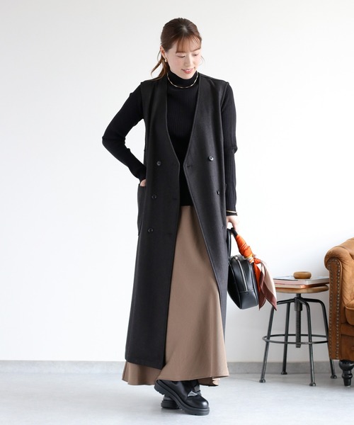 cepo（セポ）の「サテンマーメイドスカート（スカート・レディース・ブラウン/チャコール/ベージュ・M）」の7枚目の写真