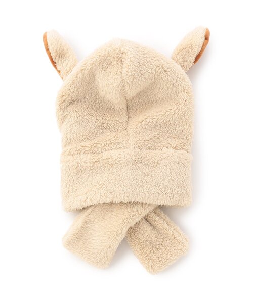 Ampersand(アンパサンド)の「【ジュニア対応】アニマルボアフードマフラー(ニットキャップ/ビーニー・キッズ・アイボリー/ベージュ/ラベンダー/グリーン・120/140/90)」の11枚目の写真