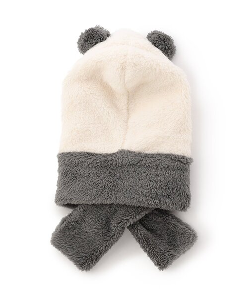 Ampersand(アンパサンド)の「【ジュニア対応】アニマルボアフードマフラー(ニットキャップ/ビーニー・キッズ・アイボリー/ベージュ/ラベンダー/グリーン・120/140/90)」の9枚目の写真