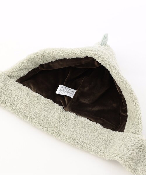 Ampersand(アンパサンド)の「【ジュニア対応】アニマルボアフードマフラー(ニットキャップ/ビーニー・キッズ・アイボリー/ベージュ/ラベンダー/グリーン・120/140/90)」の5枚目の写真