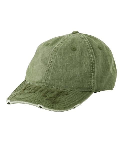 X-girl(エックスガール)の「GOTHIC LOGO 6PANEL CAP(キャップ・レディース・ブラック/オリーブ・ONE SIZE)」の1枚目の写真