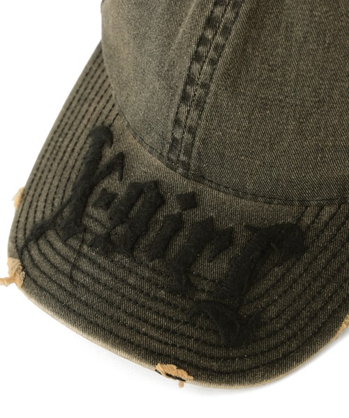 X-girl(エックスガール)の「GOTHIC LOGO 6PANEL CAP(キャップ・レディース・ブラック/オリーブ・ONE SIZE)」の12枚目の写真