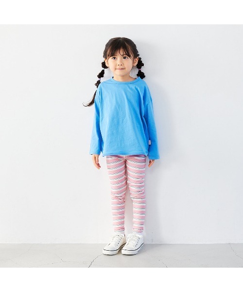 Fluffy BROTHERS（フラッフィーブラザーズ）の「もちもちレギンス（レギンス/スパッツ・キッズ・ブルー/ピンク/ブラウン/ブラック・90/100/110/80/130/120）」の7枚目の写真