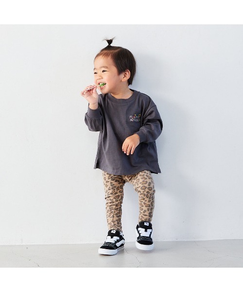 Fluffy BROTHERS（フラッフィーブラザーズ）の「もちもちレギンス（レギンス/スパッツ・キッズ・ブルー/ピンク/ブラウン/ブラック・90/100/110/80/130/120）」の6枚目の写真