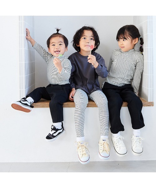 Fluffy BROTHERS（フラッフィーブラザーズ）の「もちもちレギンス（レギンス/スパッツ・キッズ・ブルー/ピンク/ブラウン/ブラック・90/100/110/80/130/120）」の9枚目の写真