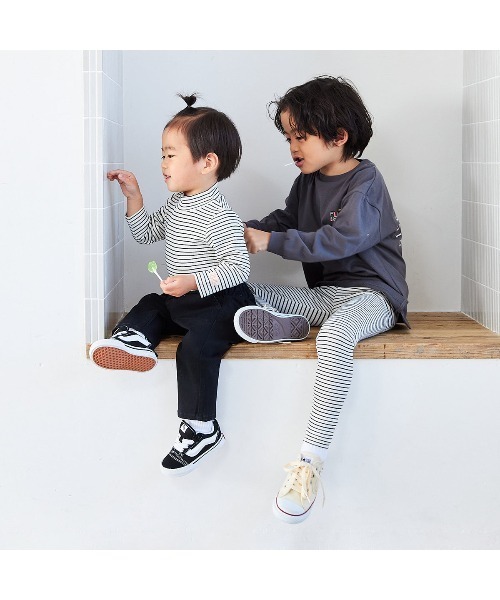 Fluffy BROTHERS（フラッフィーブラザーズ）の「もちもちレギンス（レギンス/スパッツ・キッズ・ブルー/ピンク/ブラウン/ブラック・90/100/110/80/130/120）」の10枚目の写真