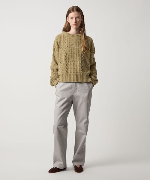 【美品】Steven Alan スティーブンアラン　幾何学ニット　ニット STEVEN ALAN】肌触り抜群！上質ニットで大人の冬コーデを楽し
