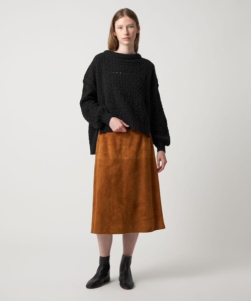 Steven Alan（スティーブンアラン）の「＜ONICA × Steven Alan＞COTTON CABLE JUMPER/ニット（ニット/セーター・レディース・ベージュ/ブラック・FREE）」の7枚目の写真
