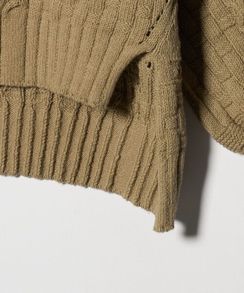 Steven Alan（スティーブンアラン）の「＜ONICA × Steven Alan＞COTTON CABLE JUMPER/ニット（ニット/セーター・レディース・ベージュ/ブラック・FREE）」の21枚目の写真