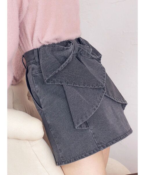 セール】リボンデニムスカート（デニムスカート）｜CALNAMUR