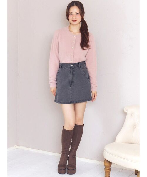 CALNAMUR（カルナムール）の「リボンデニムスカート（デニムスカート・レディース・ブルー/ブラック・X-SMALL/SMALL/MEDIUM）」の7枚目の写真