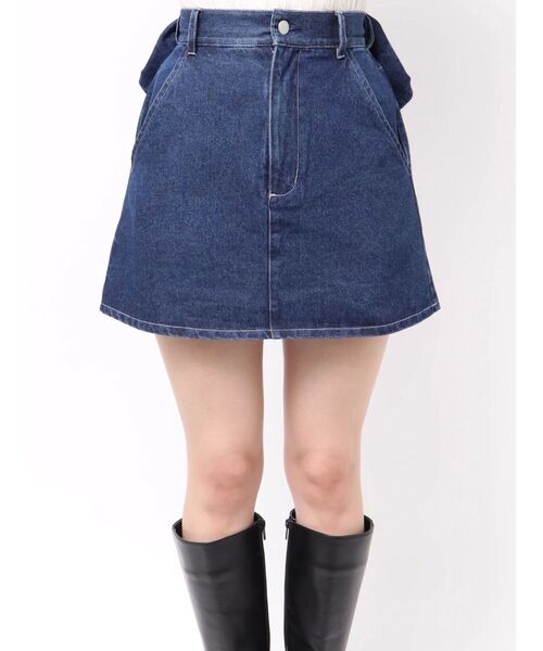 CALNAMUR（カルナムール）の「リボンデニムスカート（デニムスカート・レディース・ブルー/ブラック・X-SMALL/SMALL/MEDIUM）」の12枚目の写真