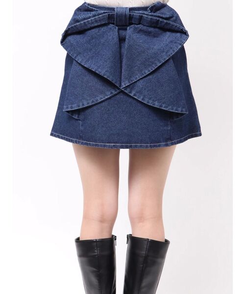 CALNAMUR（カルナムール）の「リボンデニムスカート（デニムスカート・レディース・ブルー/ブラック・X-SMALL/SMALL/MEDIUM）」の14枚目の写真