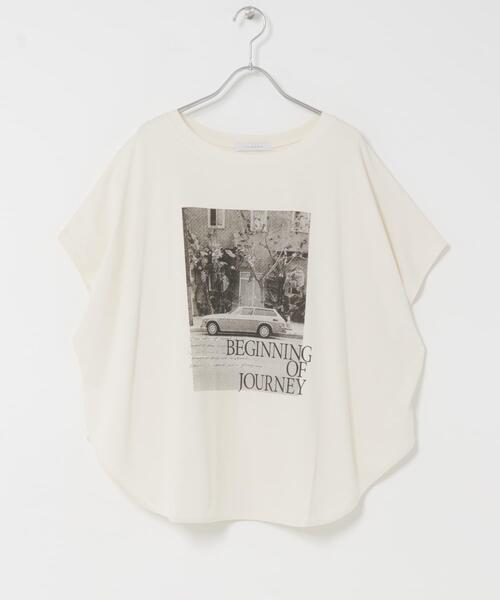 URBAN RESEARCH ROSSO WOMEN（アーバンリサーチ　ロッソ）の「CHIGNON　photo　ドルマンカットソー（Tシャツ/カットソー・レディース・アイボリー/チャコールグレー・FREE）」の3枚目の写真