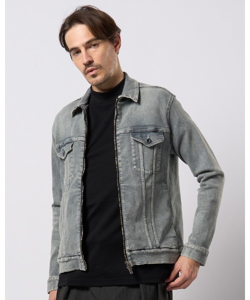 wjk（ダヴルジェイケイ）の「denim zip blouson（ブルゾン・メンズ・ブルー系その他/ライトグレー/ライトブルー・SMALL/MEDIUM/LARGE/X-LARGE）」の4枚目の写真