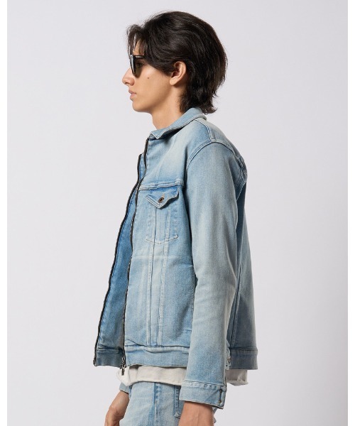 wjk（ダヴルジェイケイ）の「denim zip blouson（ブルゾン・メンズ・ブルー系その他/ライトグレー/ライトブルー・SMALL/MEDIUM/LARGE/X-LARGE）」の11枚目の写真
