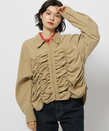 クシュクシュピーチブラウス