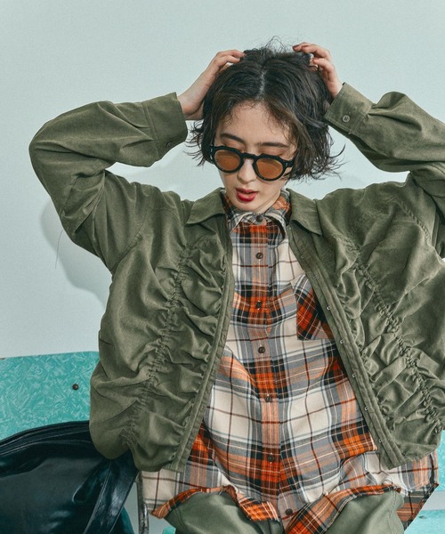 にこにこ様購入専用 セール】クシュクシュピーチブラウス（シャツ/ブラウス）｜niko and