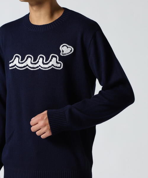 muta marine(ムータ・マリン)の「muta MARINE/ムータ マリン/別注 WAVE CREW KNIT(ニット/セーター・メンズ・ネイビー/ホワイト・L/M/XL)」の20枚目の写真