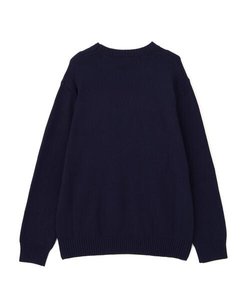 Muta Marine ニットセーター サイズ7 ネイビー ランダムロゴ