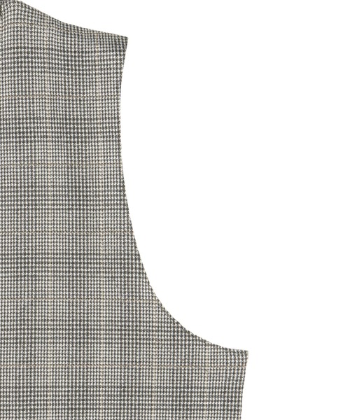 BRICK HOUSE by TOKYO SHIRT（ブリックハウス）の「【東京シャツ×gim(R) 】前身カットソー チェック柄 ジレ（ベスト・メンズ・グレー・LL/XL/M/L）」の2枚目の写真