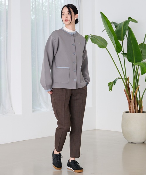 Arnold Palmer（アーノルドパーマー）の「アクセントライン ニットカーデ（カーディガン/ボレロ・レディース・ワイン/グレー/ベージュ・M/L/S）」の4枚目の写真