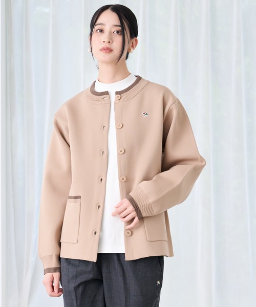 Arnold Palmer（アーノルドパーマー）の「アクセントライン ニットカーデ（カーディガン/ボレロ・レディース・ワイン/グレー/ベージュ・M/L/S）」の5枚目の写真