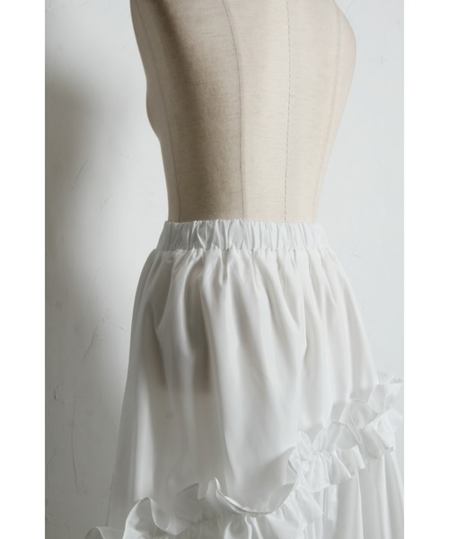 ARVELLIA（アルベリア）の「RIBBON DETAIL FRILL SKIRT（スカート・レディース・ブラック/ホワイト・M）」の7枚目の写真